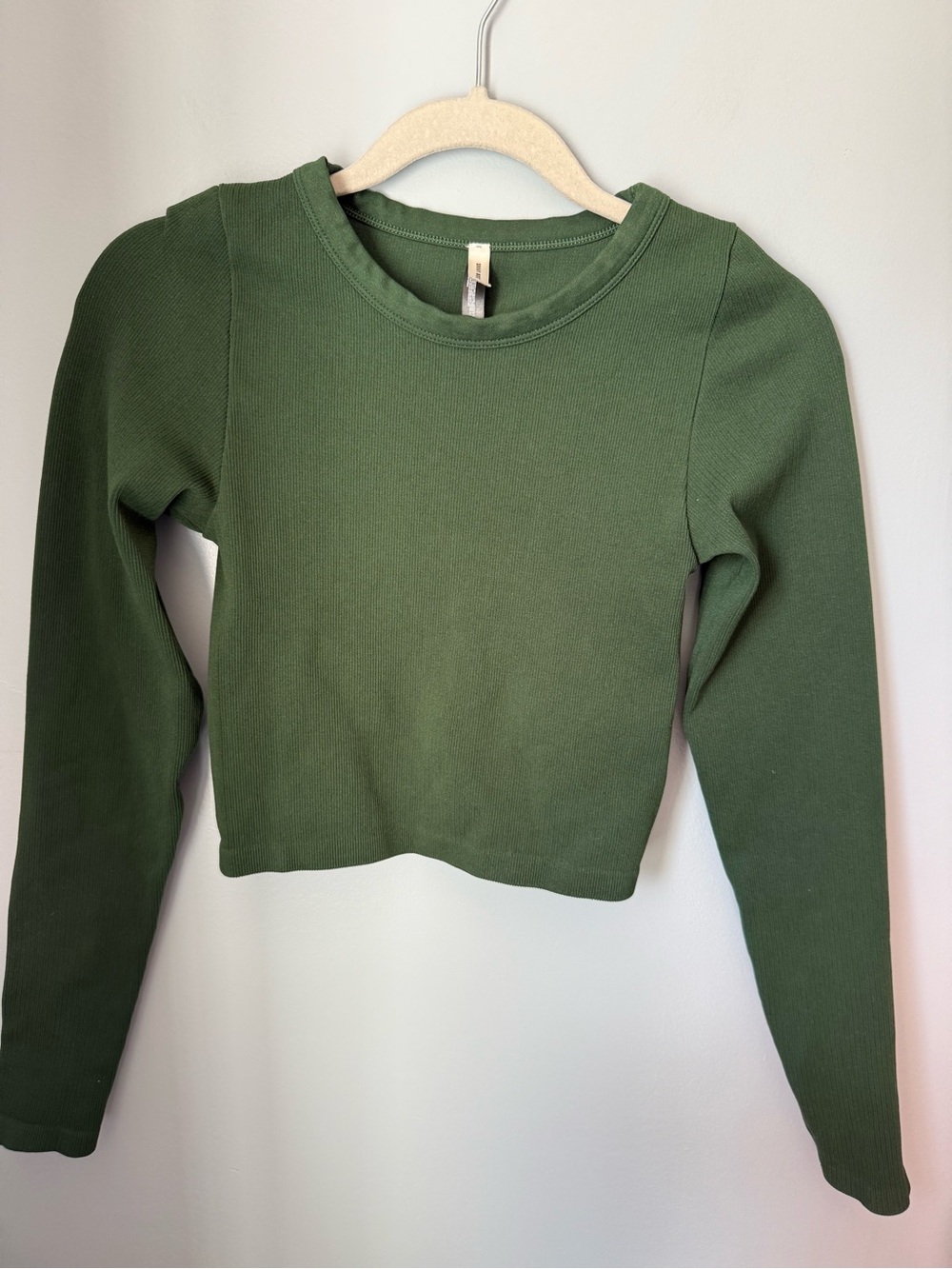 Sunday Best Green Ribbed Long Sleeve Large